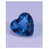 Swarovski 2006 Blue Crystal Heart Paperweight