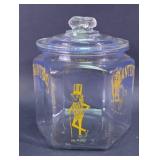 Vtg Planters Peanuts Glass Counter Jar