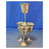 Maurice Duchin Silver Plate Goblet Set