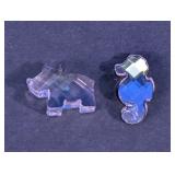 Swarovski Crystal Magnets Hippo Seahorse Set