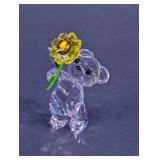 Swarovski Crystal Kris Bear Sunflower Figurine