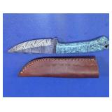 Handmade Damascus Knife w/ Sheath