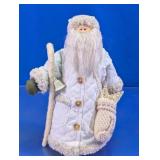 White Quilted Santa Claus Figure