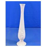Vintage White Milk Glass Swung Bud Vase