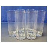 Clear Hobnail Base Highball Glass Set