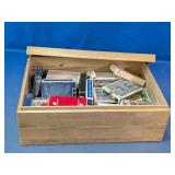 Airline Playing Card Collection in Wooden Box