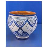 Moroccan Serghini Safi Glass Planter Pot