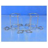 Metal Beer Can BBQ Chicken Racks Pair