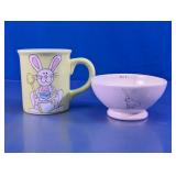 Bunny Mug & Pedestal Bowl