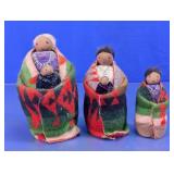 Vintage Native American Style Felt Dolls