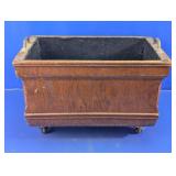 Vintage Wooden Rolling Caddy Bin