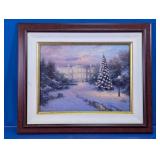 Thomas Kinkade White Christmas Framed Art Print