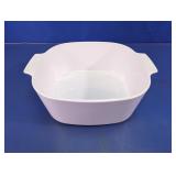 Vtg Milk Glass Square Casserole Baking Dish
