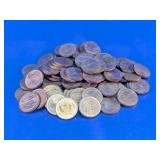 Assorted Iranian 50 Rial Coins