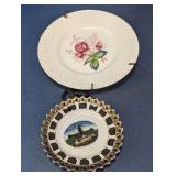 2 Vintage Cabinet Plates