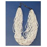 Miram Haskell Style Glass Bib Necklace