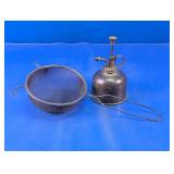 Vtg Brass Plant Mister & Wire Strainer Lot