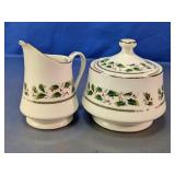 Royal Limited Holly Holiday Creamer & Sugar Bowl