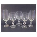 Crystal Stemware Glasses Assorted Lot