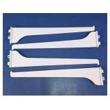 KV White 12" Metal Shelf Brackets