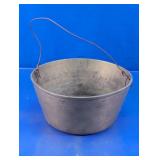 Vtg Aluminum Cooking Pot with Wire Bail Handle