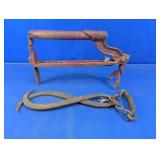 Vtg Cast Iron Log Tongs & Rim Lifter Tool Lot