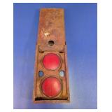 Vtg Folding Metal Roadside Flare & Reflector