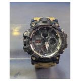 Black Sport Wristwatch With Yellow Strap
