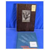 Brown Crocodile and Blue Photo Album Set