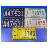 Vtg Alabama & Missouri License Plates Lot