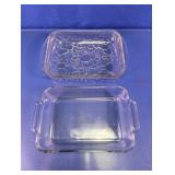 Anchor Hocking & Embossed Fruit Glass Baking Set