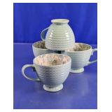 Pfaltzgraff Venice Light Blue Seashell Mugs