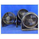 Assorted Black Desk & Air Circulator Fans Trio