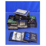 Bulk Lot of Assorted HDDs & SSDs (64GB - 2TB)