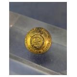 Gold-Tone Round Pinback Badge