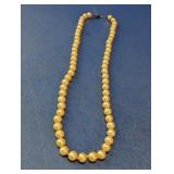 Hand-Knotted Faux Pearl Necklace