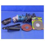 Makita Corded Angle Grinder with Accessories
