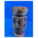 Carved Wooden Hand Drum