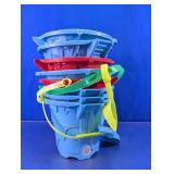 Plastic Sand Castle Bucket Lot