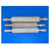 Vtg Wooden Rolling Pins Assorted Lot