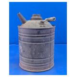 Vtg Metal Kerosene Can with Wooden Handle