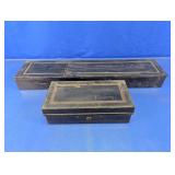 Vtg Metal Lockable Storage Boxes