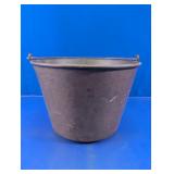 Vintage Metal Bucket With Wire Handle
