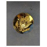 U.S. Eagle Emblem Gold Tone Screwback Pin