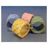 Pastel Resin Napkin Rings Set
