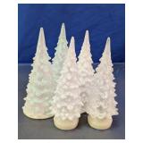 Iridescent Plastic Christmas Tree Decorations Set