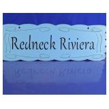 Redneck Riviera Light Blue Wooden Wall Sign