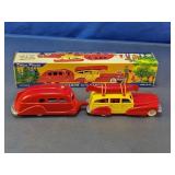 Plastic Station Wagon With Camper & Canoe Set