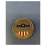 American Veterans Military Challenge Coin