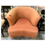 Vintage Burnt Orange Lounge Chair By Carter